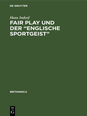 cover image of Fair Play und der „Englische Sportgeist"